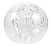 Gadpiparty Abat-Jour Globe en Verre Cadre Aluminium 10X10X10 CM, Couvre-Ampoule G9, Suspendre Lumineuse Intérieure, Remplacement pour Lampe de Table et Luminaire Décoratif