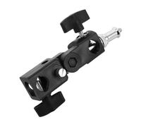 Gadpiparty Accessoires Photo Adaptateur pour Parapluie Adaptateur Sabot Pince de Lampe de Poche Support de Parapluie Monture de trépied Métal Noir