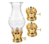 Gadpiparty Accessoires pour Lampe à Pétrole Vintage Brûleur Métal avec Régulateur Abat-Jour Verre Petit Format de Brûleurs Dorés et Abat-Jours Décoratifs Facile Flamme pour Décoration