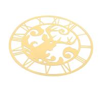 Gadpiparty Acrylic Mirror Wall Clock with Self Adhesive Roman Numerals Reindeer Design for Living Bedroom Office Hotel Decor