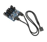Gadpiparty Adaptateur De Hub De Rallonge Ports Broches pour Carte Mère Connecteur USB Répartiteur pour Cartes WiFi Ssd Pcie Et Lumières RGB