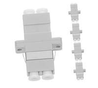 Gadpiparty Adaptateur Fibre Optique LC Duplex 5 Pièces pour Réseau, Connecteur à Fibre Optique, Plastique Solide, Installation Bride, Usage en Centre De Données, Couleur Grise