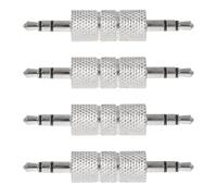 Gadpiparty Adaptateur Mâle-mâle 3,5 Mm en Métal, 4 Pièces, Connecteur Audio Stéréo Compact pour Microphone et Casque, Rallonge Jack Auxiliaire Portable, Compatible Téléphones et Appareils