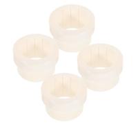 Gadpiparty Adaptateur Manchon Stabilisateur de Parasol de Piscine en Plastique Blanc 4pcs, Insert Fileté pour Mât 1,5 Pouces, Prévention du Balancement au Bord Piscine