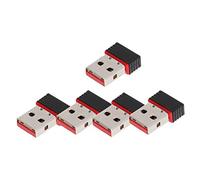 Gadpiparty Adaptateur USB sans Fil Mini 150 Mbps 5 Pièces pour Pc Portable, Connecteur USB 2.0, Transmission Longue Distance, Clé Wi-FI sans Fil, Usage Bureau Et Maison, Blanc