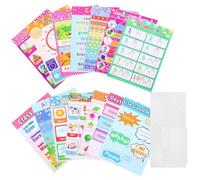 Gadpiparty Affiches de Dessins Animés Éducatives pour Tout-petits, 14pcs Autocollantes en Papier Synthétique, Améliore la Reconnaissance des Couleurs, pour Chambre de Jeu ou Maternelle