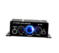 Gadpiparty Amplificateur Audio Stéréo Canaux avec Grave et Aigu Puissant et Clair pour Enceintes Passives Mini Amplificateur Compact avec Effet Surround