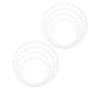 Gadpiparty Anneaux D'amortissement pour Caisse Claire Blanc en Film PC Lot de 2 Sets du Volume Design Professionnel Présent pour Débutants Amateurs de Batterie