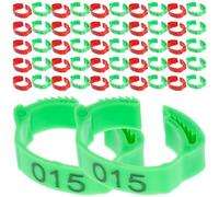 Gadpiparty Anneaux de Marquage des Pattes de Volaille en Plastique, Lot de 200 Pièces, Bagues D'identification pour Poulets, Canards et Oies, Usage Élevage et Santé Animale