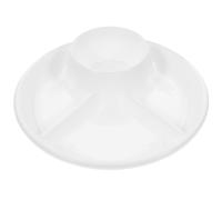 Gadpiparty Assiette Divisée Blanche pour Contrôle des Portions Assiette Compartimentée Déjeuner et Repas Maison Matériau Sain et Facile à Nettoyer