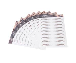 Gadpiparty Autocollants 9 Feuilles Réutilisables pour Sourcils 6d Effet Poils Marron, Tatouages Temporaires Imperméables Réalistes Maquillage Naturel