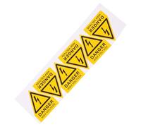 Gadpiparty Autocollants Adhésifs Triangulaires Jaunes Sécurité des Opérateurs Installation Facile Lot de 6 en Pvc pour Signalisation de Danger Électrique Haute Tension