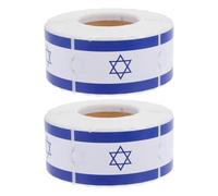 Gadpiparty Autocollants Drapeau D’Israël 50X30Mm 1000 Pièces Étiquettes Adhésives pour Scrapbooking Agendas Bouteilles D’Eau Décoration Voyage et Organisation