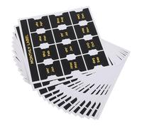 Gadpiparty Autocollants Index Mensuels Adhésifs Noirs pour Planificateur, Papier Couché Résistant Décoloration, 15 Feuilles pour Dossiers et Bureau