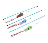 Gadpiparty Baguette Magique pour Chat D'intérieur en Peluche et Plastique, Forme Poisson Résistante avec 3 Pièces pour Jeu Interactif et Entraînement du Chaton en Voyage