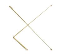 Gadpiparty Baguettes de Sourcier en Alliage de Cuivre et Acier Inoxydable Or, 2 Pièces, Design Compact et Maniable pour Exploration Géologique et Chasse au Trésor en Extérieur