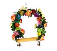 Gadpiparty Balançoire pour Perroquets Petits et Moyens Support Suspendu pour Oiseaux à Mâcher et Grimper Accessoire de Cage pour Conures et Inséparables