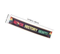 Gadpiparty Bannière décorative à suspendre - Mois de l'histoire noire - Polyester - Installation facile et signification éducative - Bannière de fête pour salle de t célébration