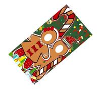 Gadpiparty Bannière Décorative de Noël en Polyester Bannière Murale de Bonhomme ’Épice Légère et Douce Accessoire Festif pour Décoration Intérieure et Séance Photo de Fête