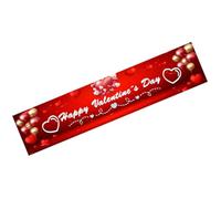 Gadpiparty Bannière Décorative Fêtes, Bannière Cœur Rouge en Tissu Polyester, Décorative, Crée une Atmosphère Romantique, pour Demande en Mariage et Autres Occasions, Saint-valentin