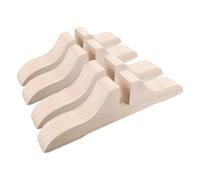 Gadpiparty Base De L'Écran De Confidentialité en Bois 29X7.5X3.5Cm, Lot De 4 Supports Beige, Montage Rapide pour Créer des Espaces Privés Au Bureau