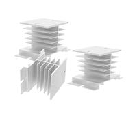 Gadpiparty Bloc Dissipateur Thermique en Aluminium 3 Pièces pour Relais Statique, Ailettes De Refroidissement Haute Performance, Bloc D'ailettes De Refroidissement Compact pour