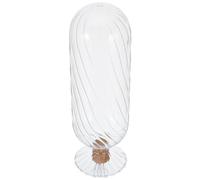 Gadpiparty Bocal en Verre Transparent avec Bouchon en Liège, Cloche à Allumettes Inversée, Bocal de Présentation Haut, Petite Bouteille Hermétique pour Graines, Échantillons et Décoration