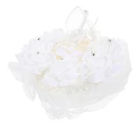Gadpiparty Boîte à Bijoux Cœur Mousse Imitation Fleur Coffret Alliance Mariage Polyvalent Léger et Réutilisable pour Fiançailles et Décoration Cérémonies