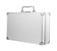 Gadpiparty Boîte à Outils en Alliage D'aluminium, Valise Rigide Argentée | Rangement Multifonction, Intérieur Spacieux, Transport Facile, Bureau et Chantier, Doublure Couleur Couleur Aléatoire