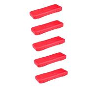 Gadpiparty Boîte De 5 Pièces Boîte à Étrier Autocollant Afficher Cube Boîte à Outils Éclair Conteneurs Trousse Bacs De Rangement avec Couvercles Support De Stockage D'étrier Plastique Rouge