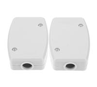 Gadpiparty Boîte de Jonction Électronique Étanche en Plastique Blanc 2 Pièces pour Câbles, Installation Facile, pour Usage Extérieur en Génie Électronique