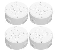Gadpiparty Boîte de Jonction Plastique Blanche pour Caméra Surveillance Extérieur, Protège-câble Renforcé Support Plafond, Lot de 4 Pièces pour Connexion Sécurisée