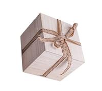 Gadpiparty Boîte de Rangement Carrée de Paulownia avec Doublure Coffret Élégant pour et Objets Boîte Durable et Décorative