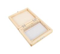 Gadpiparty Boîte de Rangement en Bois Conservation et Identification des Lames Emplacements Numérotés pour 25 Lames de Microscope et Feuille de Contenu pour Laboratoire