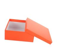 Gadpiparty Boîte de rangement en papier orange, légère, élégante, belle, simple pour petits articles, fête d'anniversaire