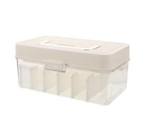 Gadpiparty Boîte de Rangement Médicale Transparente à Deux Niveaux avec | Plastique Rigide, Séparateur Réglable et Plateau Étiqueté, pour Dortoir, Voiture, Remède et Bandages