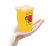 Gadpiparty Boîte de Récupération de Rasoirs Couvercle Verrouillable Jaune en Abs pour Élimination Sécurisée des Déchets Plusieurs styles en Salon de Coiffure Plusieurs styles