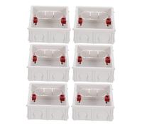 Gadpiparty Boîte Électrique En Pvc Blanche 86 Type, Boîte De Prise Polyvalente, Profondeur 45 Mm, Lot De 6 Pièces, Pour Installation Murale Encastrée Intérieure Et Extérieure