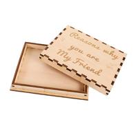 Gadpiparty Boîte Gravée avec Lettres Coffret Damitié Durable et Portable Souvenir et Décoration