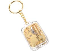 Gadpiparty Boîte Musicale Miniature Porte-clés Acrylique et Métal Manivelle sans Pile Cadeau Charmant pour Femmes et Souvenir Créatif pour Anniversaire et Fête des Mères
