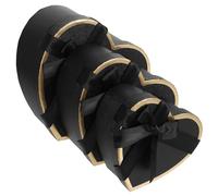 Gadpiparty Boîte Présent de Cœur Noire, Coffret Présent en Carton Robuste, Kit de Bricolage pour Rangement Parfum et Rouge à Lèvres, Saint-valentin, Anniversaire, Boîte à Bijoux, Coffret