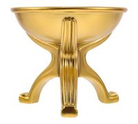 Gadpiparty Bol à Prières Doré en Résine Imitation Cuivre Grand Bol Décoratif pour Autel Sacrificielles Décoration Religieuse pour Contemplation et Fêtes Accessoire Spirituel Polyvalent