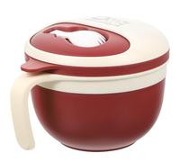 Gadpiparty Bol à Ramen en Acier Inoxydable 1400ml Poignée et Couvercle | Double Paroi Pp, Joint D’étanchéité du Couvercle, Intérieur 304, pour Bureau, Voyage et Repas