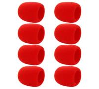 Gadpiparty Bonnettes Anti-vent Faciles à Installer et Confortables en Mousse Rouge 8pcs pour Microphone Portable pour Performances sur Scène et Ktv