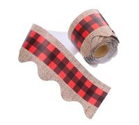 Gadpiparty Bordure de Tableau à Carreaux Rouge et Noir Décoratif pour Tableau Noir et Panneau Daffichage Bordure Festonnée Buffalo Plaid pour Classe et Bureau