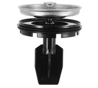 Gadpiparty Bouchon de Broyeur à Déchets en Plastique Noir, Accessoire Cuisine Facile à Nettoyer, Bride Américaine pour Évier Domestique et Restaurant