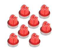 Gadpiparty Bougies Chauffe-plat sans Fumée Lot de 12 en Paraffine Forme de Rose Rouge pour Décoration Mariage et Fête Romantique