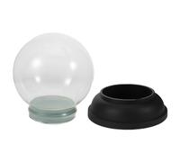 Gadpiparty Boule de Noël Verre Transparent avec Socle Résine Noir Kit DIY Remplissable pour Créer Votre Propre Globe pour Garçon Fille Décoration de Fête et Cadeaux Personnalisés