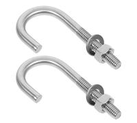 Gadpiparty Boulons d'Ancrage M8X80 Lot de 2 en Acier Crochet à Tête Ronde pour Fixation Murale et Sol Usage Construction et Projets de Rénovation