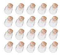 Gadpiparty Bouteilles en Verre Bouchon en Liège Lot de 20 pour Conservation de Thé et 10 ML 30X30 MM pour Décoration et Présents DIY